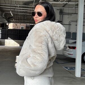 Rebecca Minkoff Cream Teddy Jacket